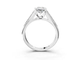 Silver Emerald Cut Cut Diamond Channel Set Pave Band with Tension Prong Setting_10