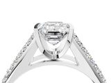 Silver Emerald Cut Cut Diamond Channel Set Pave Band with Tension Prong Setting_11