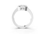 Silver Emerald Cut Cut Halo Pavé Diamond Ring_16