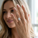 Silver Emerald Cut Diamond Solitaire Engagement Ring with Classic Band and Four-Prong Setting_164