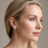 Platinum 0.50 Carat E-F VVS-VS Emerald Diamond Stud Earrings