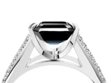 Silver Fancy Black Asscher Cut Cut Diamond Channel Set Pave Band with Tension Prong Setting_10