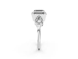 Silver Fancy Black Asscher Cut Cut Halo Diamond Infinity Band with Four-Prong Setting_14
