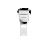Silver Fancy Black Cushion Cut Brilliant Solitaire Diamond Ring with Channel Set Band and Bar Prong Setting_23