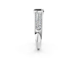 Silver Fancy Black Cushion Cut Cut Diamond Channel Set Pave Band with Tension Prong Setting_8