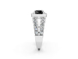 Silver Fancy Black Cushion Cut Cut Halo Split Shank Prong Set Ring_38