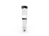 Silver Fancy Black Cushion Cut Diamond Channel Set Solitaire Ring with Four-Prong Setting_53
