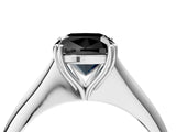 Silver Fancy Black Cushion Cut Solitaire Diamond Ring with Six-Prong Setting and Classic Band_16