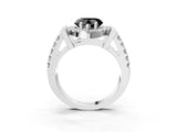 Silver Fancy Black Heart Cut Cut Halo Split Shank Prong Set Ring_15