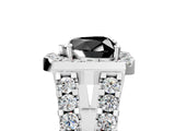 Silver Fancy Black Heart Cut Cut Halo Split Shank Prong Set Ring_17
