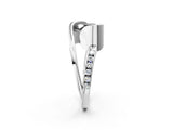 Silver Fancy Black Heart Cut Solitaire Tension-Set Diamond Split Shank Ring_8