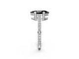 Silver Fancy Black Marquise Cut Brilliant Split Shank Pave Solitaire Ring with Four-Prong Setting_14