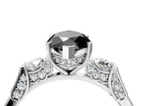 Silver Fancy Black Marquise Cut Brilliant Three-Stone Pave Band with Four-Prong Setting_10