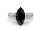 Silver Fancy Black Marquise Cut Cut Diamond Channel Set Pave Band with Tension Prong Setting_6