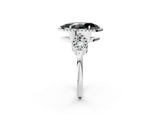 Silver Fancy Black Marquise Cut Cut Halo Diamond Infinity Band with Four-Prong Setting_8