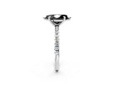 Silver Fancy Black Marquise Cut Diamond Brilliant Solitaire Ring with Pavé Band and Four-Prong Setting_38