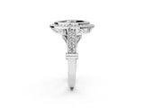Silver Fancy Black Marquise Cut Halo Diamond Split Shank Pave Ring_14