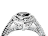 Silver Fancy Black Marquise Cut Halo Diamond Split Shank Pave Ring_16
