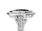 Silver Fancy Black Marquise Cut Halo Diamond Split Shank Pave Ring_17