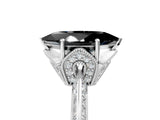 Silver Fancy Black Marquise Cut Solitaire Split Shank Pave Diamond Engagement Ring with Four-Prong Setting_11