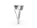Silver Fancy Black Marquise Cut Solitaire Tension-Set Diamond Split Shank Ring_8