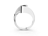 Silver Fancy Black Marquise Cut Solitaire Tension-Set Diamond Split Shank Ring_9