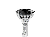 Silver Fancy Black Oval Cut Brilliant Three-Stone Pave Band with Four-Prong Setting_23