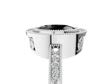 Silver Fancy Black Oval Cut Cut Halo Pavé Diamond Ring_11