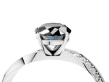 Silver Fancy Black Oval Cut Diamond Engagement Ring with Side Stone Accents and Four-Prong Setting_16