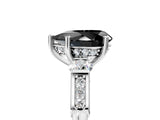 Silver Fancy Black Pear Cut Brilliant Three-Stone Pave Band with Four-Prong Setting_11