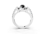 Silver Fancy Black Pear Cut Cut Halo Split Shank Prong Set Ring_9