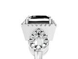 Silver Fancy Black Princess Cut Cut Halo Diamond Infinity Band with Four-Prong Setting_11