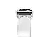 Silver Fancy Black Princess Cut Diamond Channel Set Solitaire Ring with Four-Prong Setting_54
