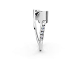 Silver Fancy Black Princess Cut Solitaire Tension-Set Diamond Split Shank Ring_8