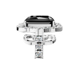 Silver Fancy Black Radiant Cut Diamond Floral Halo Split Shank Prong Setting Ring_11