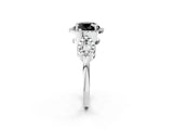 Silver Fancy Black Round Cut Cut Halo Diamond Infinity Band with Four-Prong Setting_8