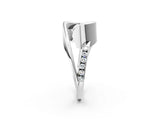 Silver Fancy Black Round Cut Solitaire Tension-Set Diamond Split Shank Ring_8