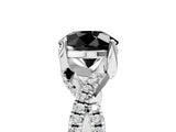 Silver Fancy Black Round Cut Solitaire Twist Pave Diamond Engagement Ring with Prong Setting_59