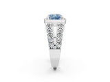 Silver Fancy Blue Cushion Cut Cut Halo Split Shank Prong Set Ring_38