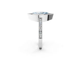 Silver Fancy Blue Marquise Cut-Cut Diamond Halo Engagement Ring with Pave Band and Prong Setting_8