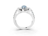 Silver Fancy Blue Marquise Cut Cut Halo Split Shank Prong Set Ring_9