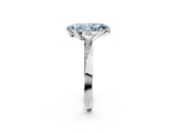 Silver Fancy Blue Marquise Cut Diamond Engagement Ring with Side Stone Accents and Four-Prong Setting_38