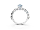 Silver Fancy Blue Marquise Cut Diamond Side Stone Engagement Ring with Four-Prong Setting_27