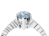 Silver Fancy Blue Marquise Cut Solitaire Diamond Ring with Infinity Twist Band and Four-Prong Setting_40