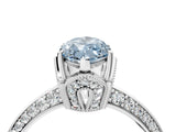Silver Fancy Blue Marquise Cut Solitaire Split Shank Pave Diamond Engagement Ring with Four-Prong Setting_10