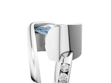 Silver Fancy Blue Pear Cut Solitaire Tension-Set Diamond Split Shank Ring_11