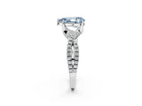 Silver Fancy Blue Pear Cut Solitaire Twist Pave Diamond Engagement Ring with Prong Setting_68