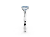 Silver Fancy Blue Radiant Cut Diamond Engagement Ring with Side Stone Accents and Four-Prong Setting_50