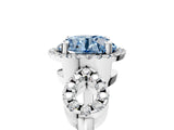 Silver Fancy Blue Round Cut Cut Halo Diamond Infinity Band with Four-Prong Setting_11
