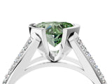 Silver Fancy Green Heart Cut Cut Diamond Channel Set Pave Band with Tension Prong Setting_10